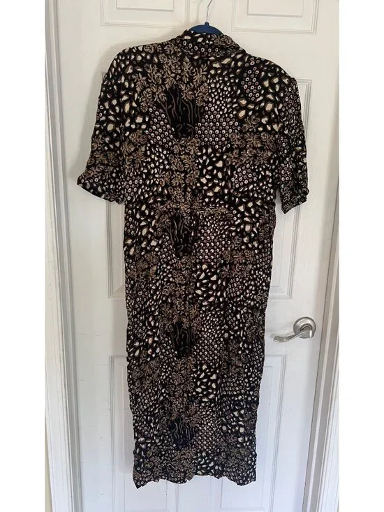 Vintage 90's Liberty Fashions Rayon Short Sleeve Maxi Length Dress Size XL - Picture 6 of 9